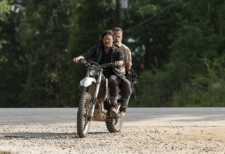 Andrew Lincoln as Rick Grimes, Norman Reedus as Daryl Dixon; group - The Walking Dead _ Season 9, Episode 4 - Photo Credit: Gene Page/AMC