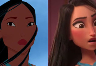 Pocahontas na animação original e em WiFi Ralph