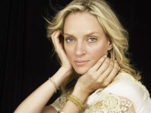 A atriz Uma Thurman.