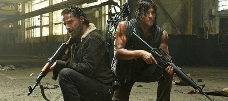 Rick e Daryl em The Walking Dead