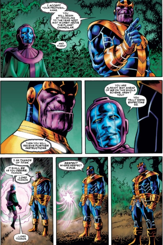 Kang e Thanos nos quadrinhos da Marvel