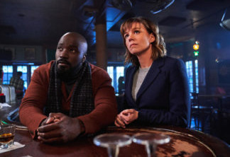 EVIL is a psychological mystery that examines science vs. religion and the origins of evil. The series focuses on a skeptical female forensic psychologist who joins a priest-in-training and a carpenter to investigate and assess the Church's backlog of supposed miracles, demonic possessions and unexplained phenomena in CBS series EVIL on the CBS Television Network.    Pictured (L-R) Mike Colter as David Acosta and  Katja Herbers as Kristen Bouchard     Elizabeth Fisher/CBS ÃÂ©2019 CBS Broadcasting, Inc. All Rights Reserved