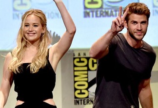 Jennifer Lawrence e elenco de Jogos Vorazes na Comic-Con