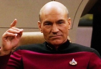 Patrick Stewart como Capitão Picard em Star Trek.