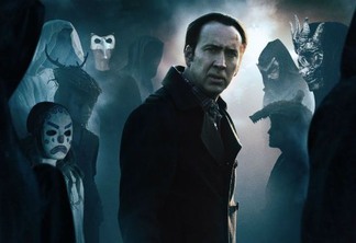 Pay the Ghost | Nicolas Cage cercado por figuras mascaradas no cartaz do suspense