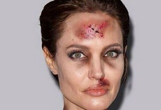 Angelina Jolie aparece com o rosto destruído em imagem