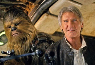 Han Solo e Chewbacca, em Star Wars: O Despertar da Força.