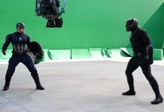 Capitão América se prepara para lutar com Pantera Negra em fotos de bastidores de Guerra Civil