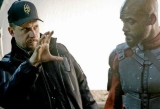 David Ayer e Will Smith no set de Esquadrão Suicida
