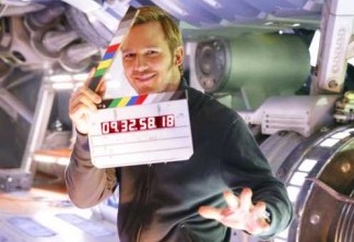 Chris Pratt no set de Guardiões da Galáxia 2