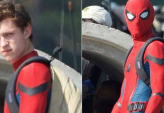 Spider-Man: Homecoming | Tom Holland é fotografado com uniforme do Homem-Aranha