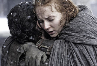 Jon Snow e Sansa Stark em Game of Thrones