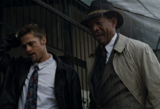 Brad Pitt e Morgan Freeman em Se7en (1995)