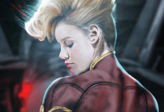 Brie Larson como Capitã Marvel (fan-art)