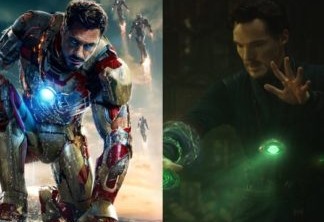 Tony Stark (esquerda) e Doutor Estranho (direita)