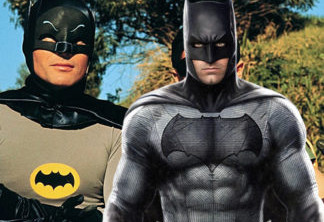 Adam West (esquerda) e Ben Affleck como Batman