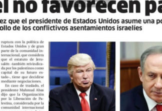 Jornal dominicano troca as bolas e confunde Alec Baldwin com Donald Trump