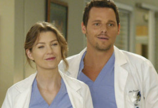 Meredith (Ellen Pompeo) e Alex (Justin Chambers) em Grey's Anatomy