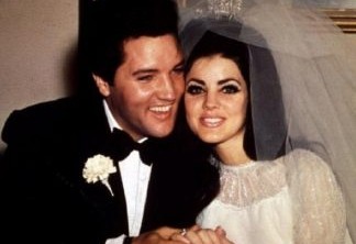Elvis e Priscilla Presley em seu casamento