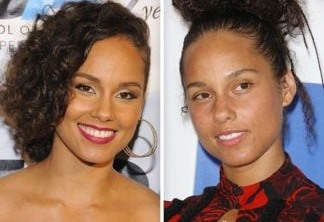 Alicia Keys|Alicia é membro do movimento “sem maquiagem”. Ela sempre vai pros tapetes vermelhos e faz capas de revista sem maquiagem. 