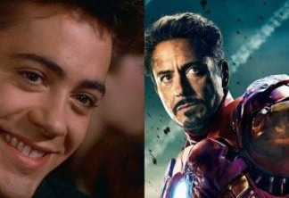 Robert Downey Jr.|Robert já trabalhou bastante em Hollywood. Na primeira foto ele aparece no filme de 1986, De Volta às Aulas. Um bom tempo depois, ele se tornou o grande Homem de Ferro.