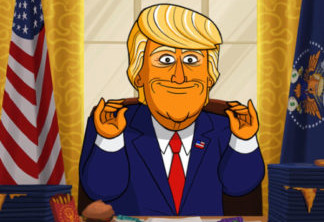Donald Trump em desenho animado