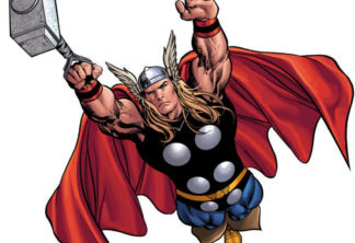 M… | Quando Happy está transferindo os objetos do prédio dos Vingadores ele diz que o Capitão América tem um novo escudo, e que precisa pegar algo que o Thor usa que começa com M, mas que ele não consegue pronunciar. Se trata do Megingjörð, cinto mágico do herói que pode aparecer em Thor: Ragnarok.