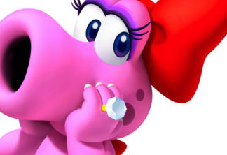 Birdo | De acordo com o manual de Super Mario Bros. 2, Birdo era um personagem masculino que queria ser feminino, mesmo tendo sido apresentada como namorada do Yoshi.