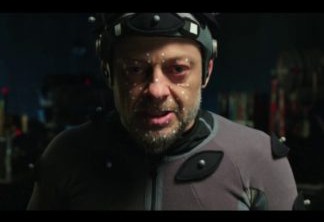 Andy Serkis filmando as cenas de César em Planeta dos Macacos: A Guerra.