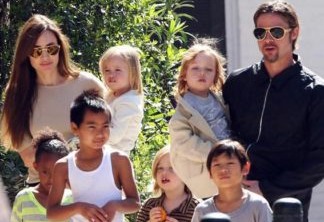 Angelina, Brad e os filhos