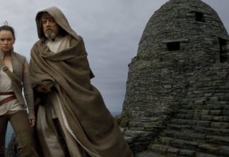 Luke Skywalker e Rey em Os Últimos Jedi