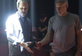 Denis Villeneuve e Harrison Ford no set de Blade Runner 2049