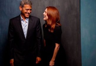 "Nem brincando", diz Julianne Moore sobre ideia de George Clooney se candidatar a presidente