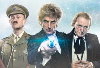 Mark Gatiss, Peter Capaldi e David Bradley em especial de natal de Doctor Who.