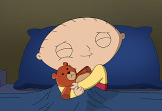 Stewie  com seu amado Rupert