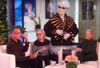 Tom Hanks e Meryl Streep no programa de Ellen DeGeneres