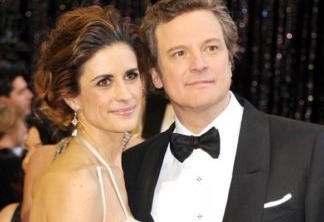 Colin Firth com a esposa, Livia