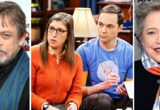 Mark Hamill, à esquerda, e Kathy Bates, à direita, participação de The Big Bang Theory