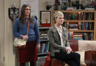 "The Space Probe Disintegration" -- Sheldon and Leonard go dress shopping with Penny and Amy, on THE BIG BANG THEORY, Thursday, Jan. 8 (8:00-8:30 PM, ET/PT), on the CBS Television Network. Pictured left to right: Mayim Bialik and Kaley Cuoco-Sweeting Photo: Sonja Flemming/CBS ÃÂ©2014 CBS Broadcasting, Inc. All Rights Reserved