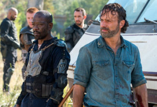 Lennie James as Morgan Jones, Andrew Lincoln as Rick Grimes - The Walking Dead _ Season 7, Episode 16 - Photo Credit: Gene Page/AMC