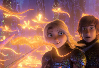 Hiccup (JAY BARUCHEL) and Astrid (AMERICA FERRERA) discover a mysterious new world.  DreamWorks Animation’s How to Train Your Dragon: The Hidden World is a surprising tale about growing up, finding the courage to face the unknown…and how nothing can ever train you to let go.