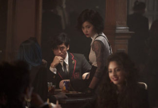 DEADLY CLASS -- "Pilot" Episode 100 -- Pictured: (l-r) Students, Lana Condor as Saya -- (Photo by: Allen Fraser/Syfy)