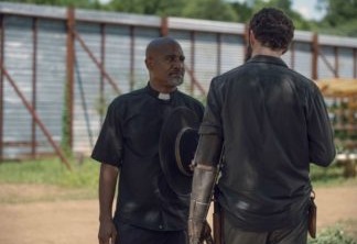 Seth Gilliam as Father Gabriel Stokes, Ross Marquand as Aaron - The Walking Dead _ Season 9, Episode 6 - Photo Credit: Gene Page/AMC