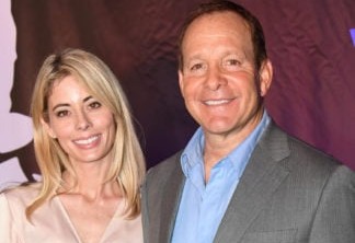 LAS VEGAS, NV - SEPTEMBER 13:  Journalist Emily Smith (L) and her fiance, actor Steve Guttenberg, attend Freestyle Releasing's world premiere of "Bigger" at the Orleans Arena on September 13, 2018 in Las Vegas, Nevada.  (Photo by Ethan Miller/Getty Images)