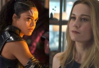 Brie Larson beija Tessa Thompson em estreia de Vingadores: Ultimato