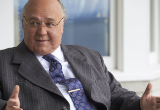 Russell Crowe as Roger Ailes in Showtime's Untitled Ailes project. Photo: Jojo Whilden/SHOWTIME