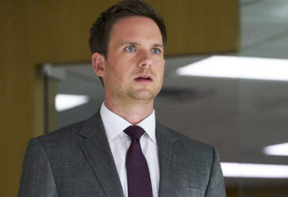 SUITS -- "100" Episode 708 -- Pictured: Patrick J. Adams as Michael Ross -- (Photo by: Ian Watson/USA Network)