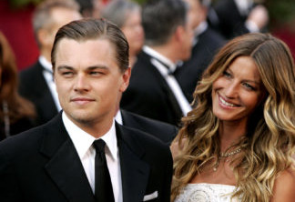 Leonardo DiCaprio, nominee Best Actor in a Leading Role for "The Aviator" and Gisele Bundchen at the The 77th Annual Academy Awards - Arrivals at Kodak Theatre in Los Angeles, California.   (Photo by Chris Polk/FilmMagic)