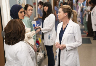 GREY'S ANATOMY - "Silent All These Years" - When a trauma patient arrives at Grey Sloan, it forces Jo to confront her past. Meanwhile, Bailey and Ben have to talk to Tuck about dating on "Grey's Anatomy," THURSDAY, MARCH 28 (8:00-9:01 p.m. EDT), on The ABC Television Network. (ABC/Mitch Haaseth)
SOPHIA ALI, ELLEN POMPEO