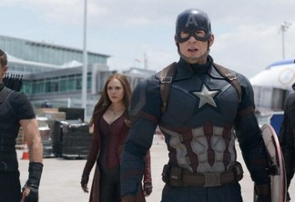 Chris Evans como Capitão América em Guerra Civil